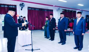 Pelantikan tiga pejabat eselon II di lingkungan Pemkot Tikep, Jumat (8/9/2023)