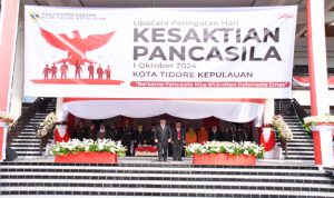 Upacara Peringatan Hari Kesaktian Pancasila Tahun 2024 di halaman Kantor Walikota Tidore Kepulauan, Selasa (1/10/2024)