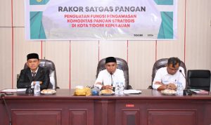 Rapat Satgas Pangan di Ruang Rapat Sekda Kota Tidore Kepulauan, Selasa (1102024).