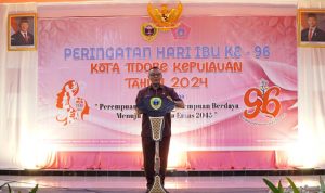 Wakil Walikota Tidore Kepulauan Muhammad Sinen, SE menghadiri sekaligus menyampaikan sambutan pada Peringatan Hari Ibu ke- 96 Kota Tidore Kepulauan Tahun 2024 oleh Gabungan Organisasi Wanita (GOW) Kota Tidore.